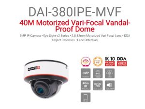 מצלמת כיפה PROVISION IP DAI-380IPE-MVF 8MP 40M IR Motorized VF