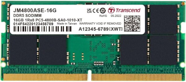 זכרון לנייד Transcend DDR5 16GB 4800Mhz C40 SODIM