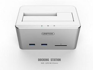 תחנת עגינה לדיסק קשיח UNITEK USB3.0 Docking Station with UASP Function Y-1092