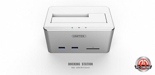 תחנת עגינה לדיסק קשיח UNITEK USB3.0 Docking Station with UASP Function Y-1092