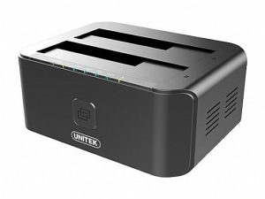 תחנת עגינה ומשכפל 2 דיסקים קשיחים UNITEK USB3.0 TO Dual SATA 6G Docking Station Y-3032