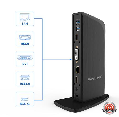 תחנת עגינה Wavlink WL-UG39PD1 USB-C Triple display במלאי