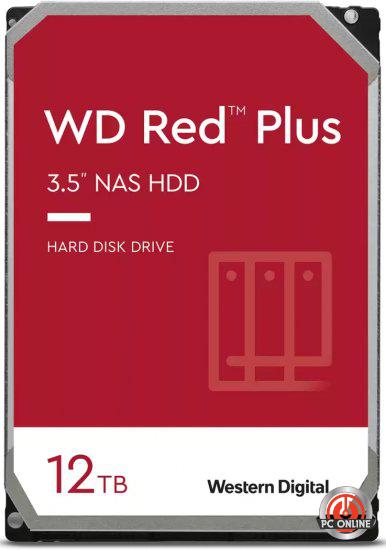 כונן קשיח Western Digital Red Plus NAS 12TB 256MB 7200RPM WD120EFBX