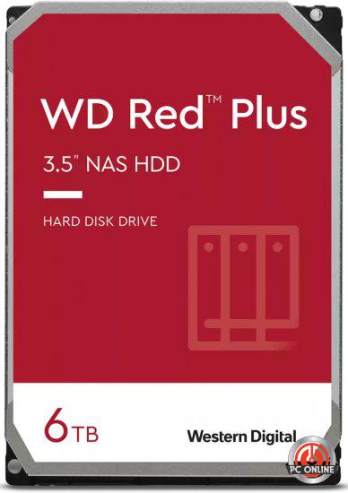 כונן קשיח Western Digital Red Plus NAS 6TB 128MB 5640RPM SATA III WD60EFZX