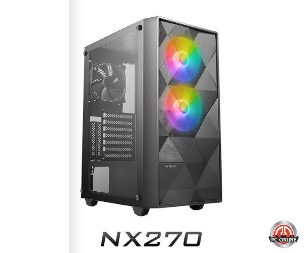 מארז ANTEC Mid Tower NX270 ATX RGB Tempered Glass Side Panel