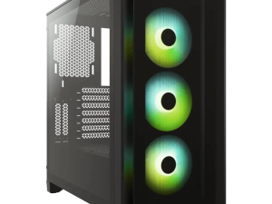 מארז למחשב CORSAIR iCUE 4000X RGB Tempered Glass Mid-Tower ATX- שחור