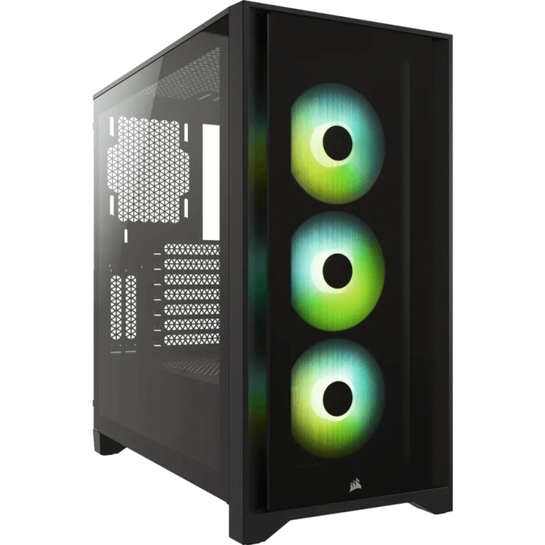 מארז למחשב CORSAIR iCUE 4000X RGB Tempered Glass Mid-Tower ATX- שחור