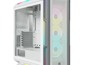 מארז למחשב CORSAIR iCUE 5000T RGB Tempered Glass Mid-Tower ATX- לבן