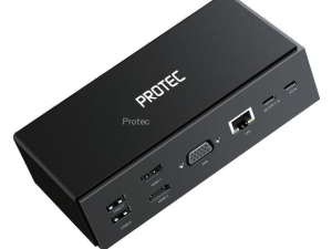 תחנת עגינה PROTEC USB/USB-C DUAL DISPLAY DM196 במלאי