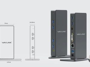 תחנת עגינה אוניברסלית Wavlink USB3.0 HDMI & DVI Dual-Monitor WL-UG39DK7 במלאי