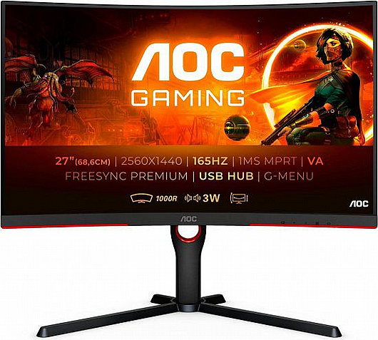 מסך מחשב AOC CQ27G3SU ‏27 ‏אינטש QHD