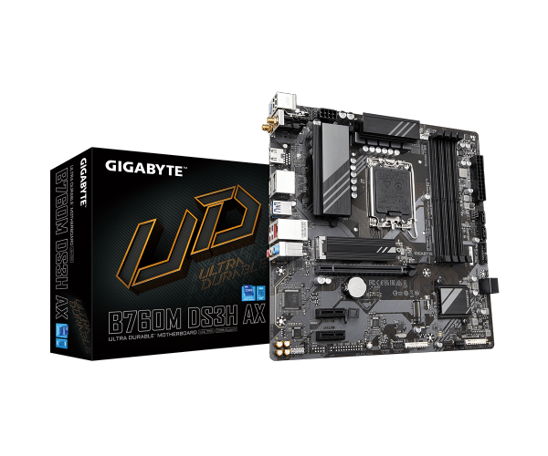 לוח Gigabyte B760M DS3H AX DDR5 Micro-ATX WIFI6 LGA1700