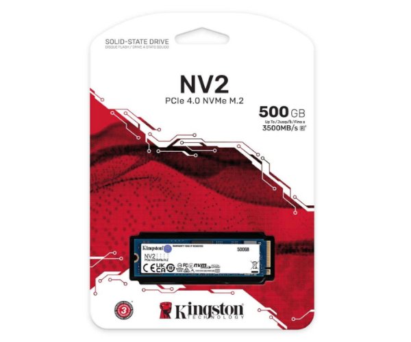 Kingston NV2 500GB NVME GEN 4.0 4X4 SNV2S/500G