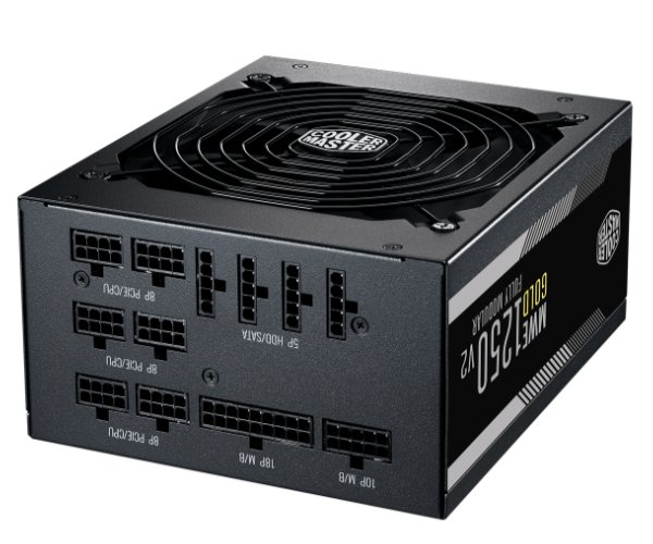 ספק כוח Cooler Master MWE 1250W V2 80 Plus Gold Full Modular MPE-C501-AFCAG-EU