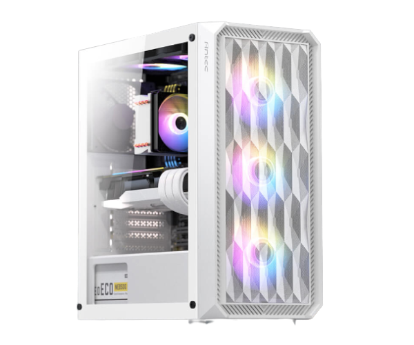 מארז Antec NX292 Mid Tower E-ATX MB 3X120MM RGB לבן