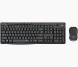 סט מקלדת ועכבר אלחוטיים Logitech Silent MK295 שפות עברית ואנגלית בצבע שחור