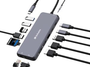 תחנת עגינה VERBATIM USB-C PRO MULTIPORT HUB 14 PORT C