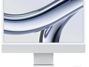מחשב Apple iMac 24 Retina M3 8C CPU 8C GPU 8GB 256GB SSD כסוף MQR93HB במלאי