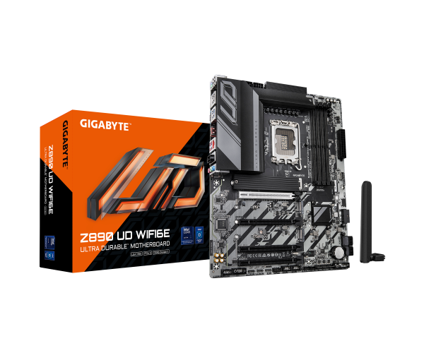 לוח לאינטל דור 15 Gigabyte Z890 UD WIFI6E 2.5GBE LAN ATX LGA1851