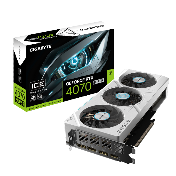 כרטיס מסך Gigabyte GeForce RTX 4070 SUPER EAGLE OC ICE 12GB