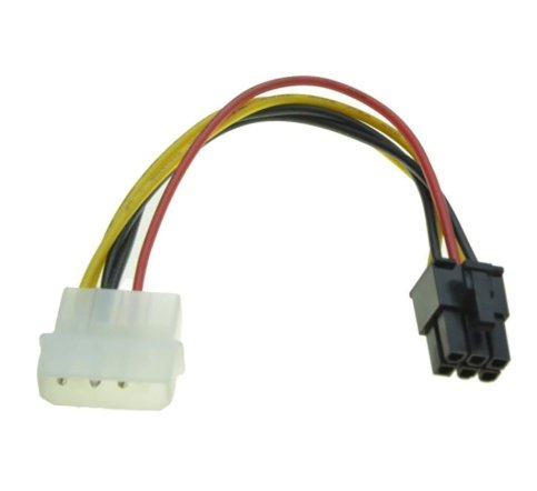 כבל מתח לכרטיס מסך MOLEX to 6pin