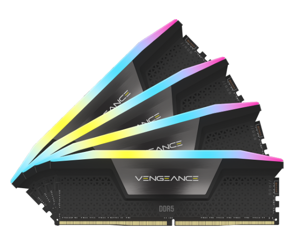 זכרון לנייח CORSAIR VENGEANCE RGB 64GB 4x16GB DDR5 6200MHz