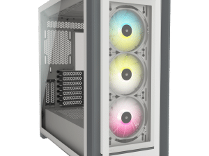 מארז CORSAIR iCUE 5000X RGB Tempered Glass White