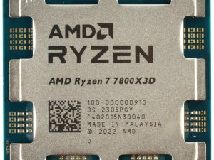 מעבד AMD Ryzen 7 7800X3D Max 5.0 GHZ 8Crs PCIE 5.0 AM5 120W TDP