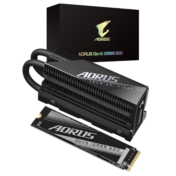 דיסק פנימי AORUS Gen5 NVME 2TB up to 12400/11800 MB/s Read/Write