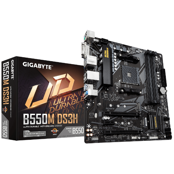 לוח אם למעבדי Gigabyte B550M DS3H 1.7 DDR4 Micro-Atx For AMD AM4