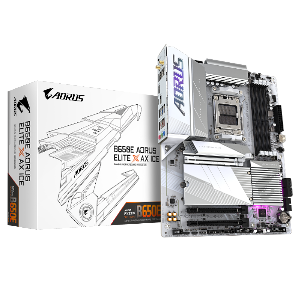 לוח אם Gigabyte B650E A ELITE X AX ICE ATX AM5 DDR5 WIFI BT White