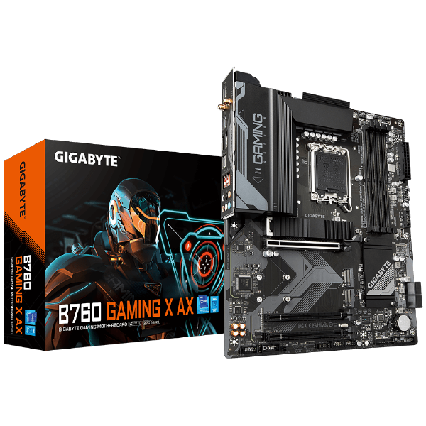 לוח למעבדי אינטל Gigabyte B760 Gaming X AX 1.2 DDR5 ATX WIFI6