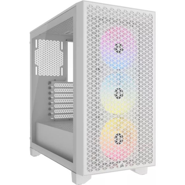 מארז Corsair 3000D RGB AIRFLOW Mid Tower CASE White