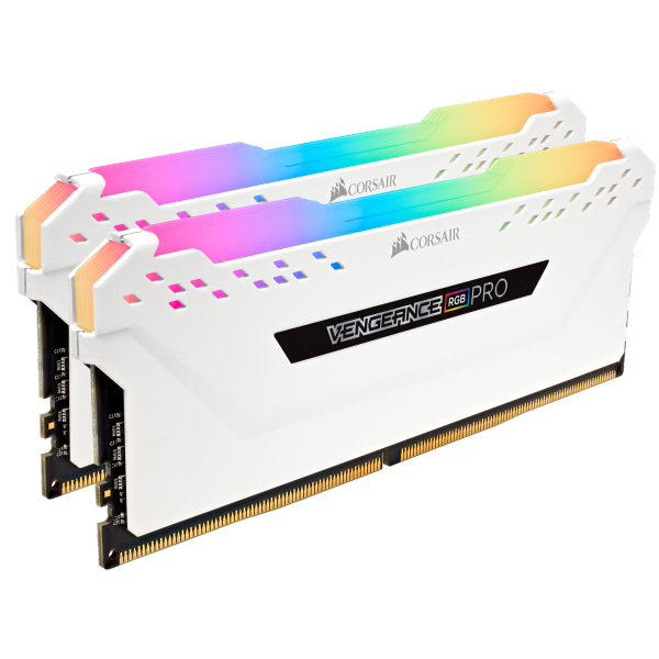 זכרון קיט לנייח CORSAIR 2X8 16GB DDR4 3200MHz RGB PRO White