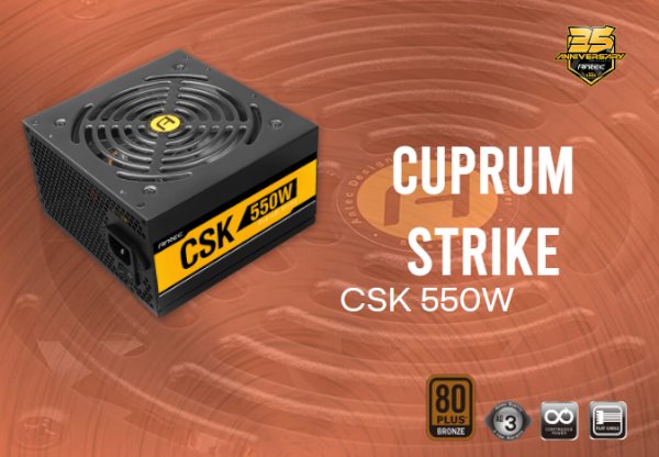 ספק כוח ANTEC CSK 550W 80 Plus Bronze Non Modular120mm Fan Atx