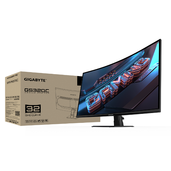 מסך גיימינג Gigabyte GS32QC QHD VA 1Ms 170Hz Curverd 31.5