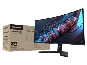 מסך גיימינג Gigabyte GS34WQC WQHD VA 135Hz 1Ms Curved HDR Ready