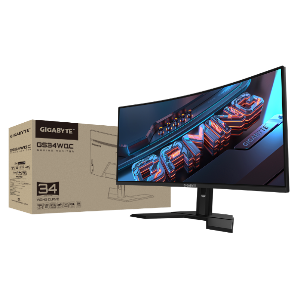 מסך גיימינג Gigabyte GS34WQC WQHD VA 135Hz 1Ms Curved HDR Ready