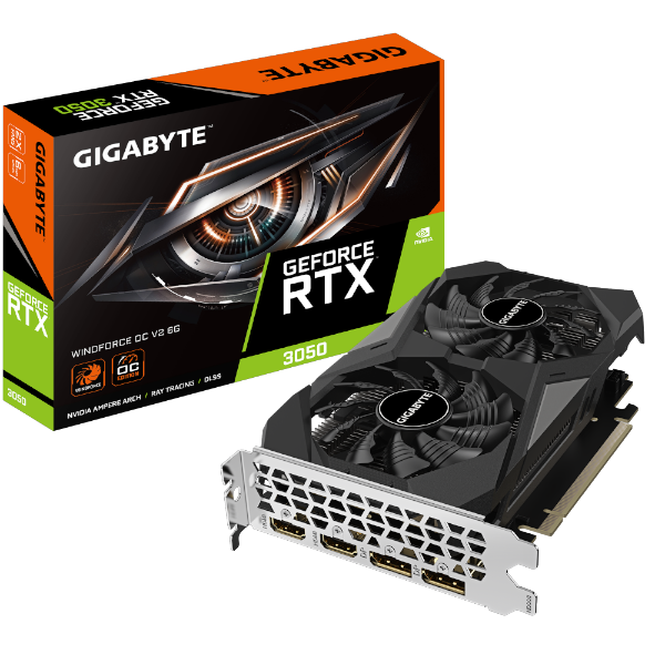 כרטיס מסך Gigabyte RTX 3050 Windforce 2 OC V2 6GB