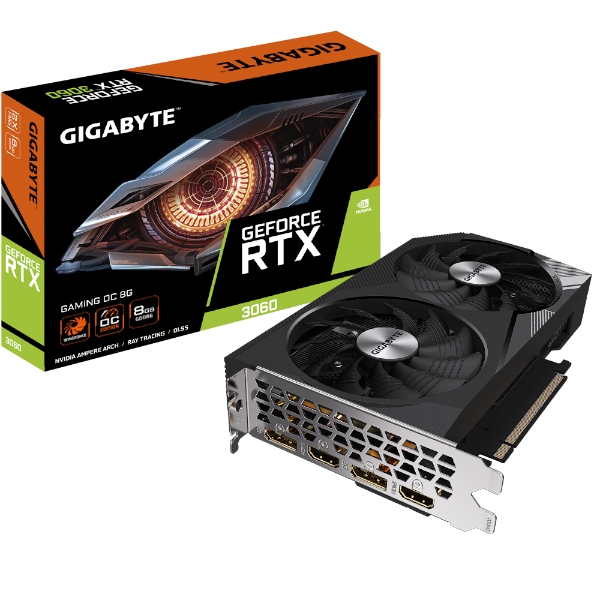 כרטיס מסך Gigabyte RTX 3060 Gaming OC 8GB 2.0 GDDR6 Dual Fan