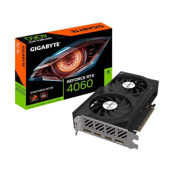 כרטיס מסך Gigabyte RTX 4060 WINDFORCE 2 OC 8GB DP HDMI