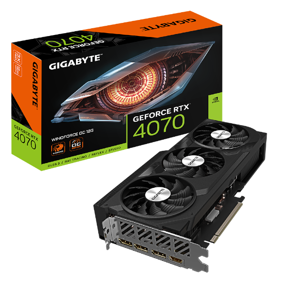 כרטיס מסך Gigabyte RTX 4070 WindForce OC 12GB