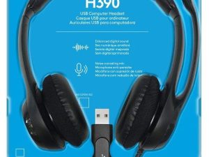 אוזניות ומיקרופון Logitech H390 USB Headphones Black