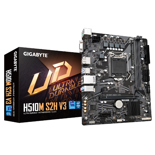 לוח דור 11/10 Gigabyte H510M S2H V3 LGA1200 VGA DVI HDMI