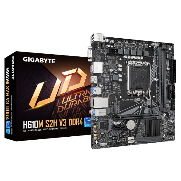 לוח למעבדי אינטל Gigabyte H610M S2H V3 Micro-ATX VGA DP HDMI