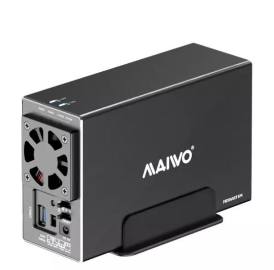 מארז חיצוני  ל-2 דיסקים MAIVO HDD 3.5 DUAL BAY USB3.2 RAID