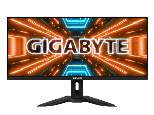 מסך Gigabyte M34WQ 144HZ UWQHD 1MS HDR400 IPS KVM 21:9 SPK BLACK