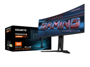 מסך קעור GIGABYTE MO34WQC2 Curved 2K WQHD 34 QD-OLED 0.03ms 240Hz