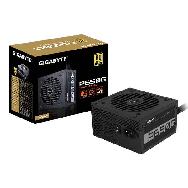 ספק כוח Gigabyte P650G 650W 80 Plus Gold 120mm silent fan