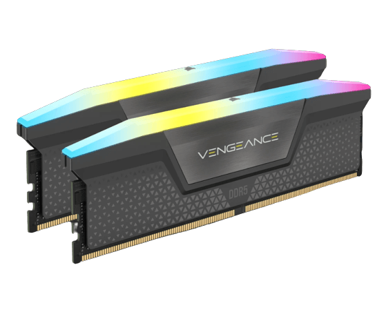 זכרון לנייח Corsair Vengeance RGB Black 16GB 2X8 5200MHz DDR5 C40